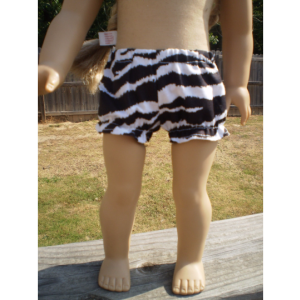 American Girl Doll Shoes & Underwear, 18" Doll Zebra Shoes, American Girl Doll Zebra Shoes, AG doll Shoes, Ready to Ship shoes, Handmade Doll Shoes