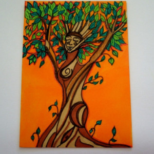 Sunset Dryad ACEO