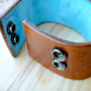 Men's Customizable Engraved Leather Cuff