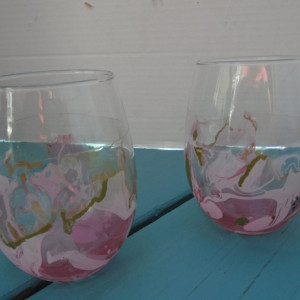 Painted cocktail glasses