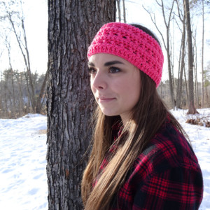 Pink Crochet Headband