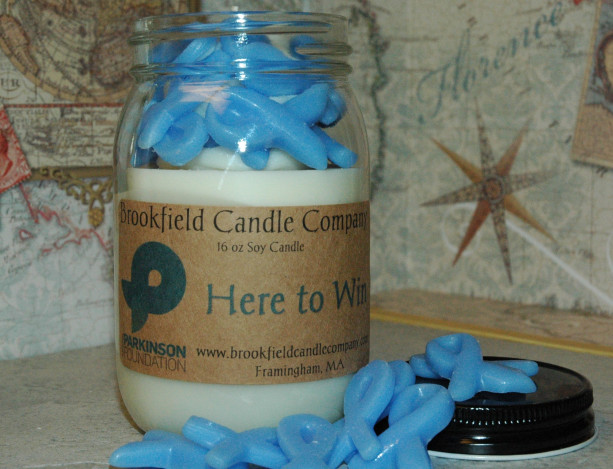 HERE TO WIN "Parkinson Foundation Candle"