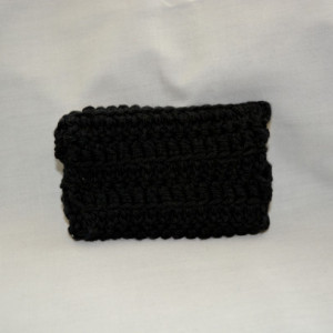 Black yellow stripe crochet wallet, handmade crochet wallet, coin purse, cotton crochet wallet, business card holder, crochet wallet snap