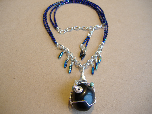 Wire Wrapped Gemstone Necklace