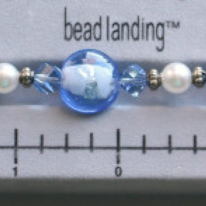Blue Lampwork Glass Bracelet