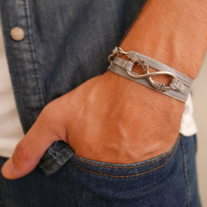 Men Bracelet - Men Infinity Bracelet - Men Jewelry - Men Gift - Present For Men - Boyfriend Gift - Husband Gift - Friendship Jewelry - Male