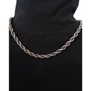 Titanium Rope Chain, Handmade Chainmail Necklace.
