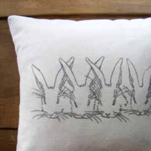 Bunny Pillow Cover - size 16x16