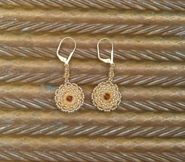 Amber beaded earrings