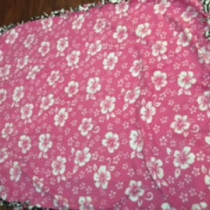 Pink and Black fleece blanket