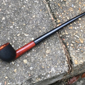 Churchwarden Tobacco Pipe #50 Partial Brushed Rustication