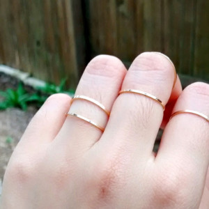 Dainty Gold Ring - Tiny Gold Ring - Tiny Stacking Ring - Midi Ring - Gold Delicate Ring - Tiny Midi Ring - Handmade Thin Gold Ring