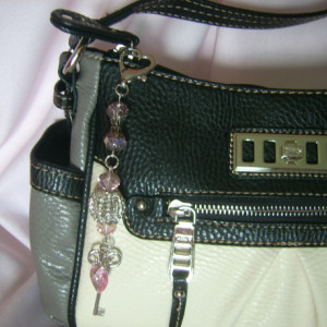 Heart and Key Handbag Charm