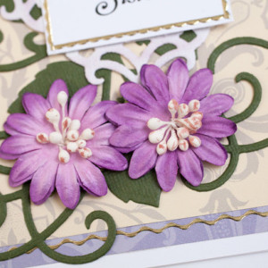 Sister Birthday Card, Sister in Law Birthday Card, Handmade Card, Floral Card, Purple Birthday Card, Family Birthday, 3D Birthday Card