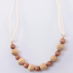 Beach Necklace, Sand & Wood Summer Necklace