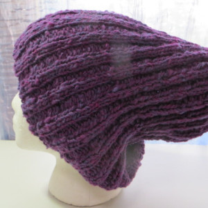  Beanie Hat Watch Cap Hand Knitted with Hand Spun 100% Wool - KINKAID'S LUPINE by Kat