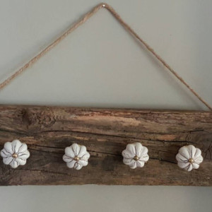 Jewelry hanger. Upcycled vintage knobs