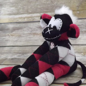 Sock monkey : Kai ~ The original handmade plush animal made by Chiki Monkeys