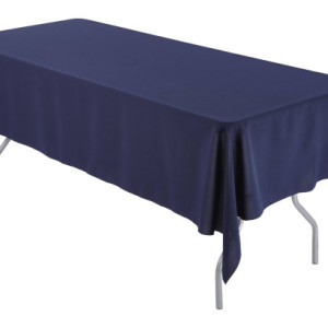 60 x 126 inch Rectangular Navy Tablecloth Polyester | Wedding Tablecloth