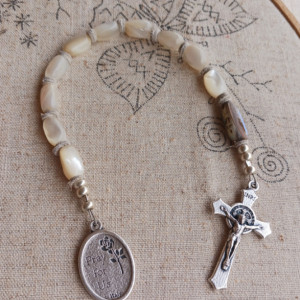 Mother of Pearl Pocket Rosary 