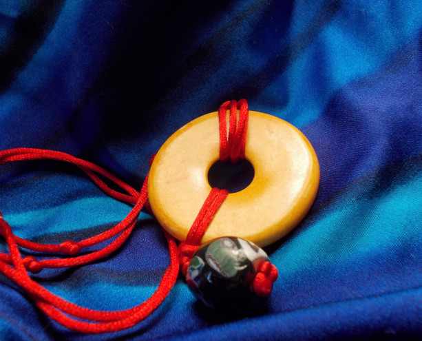 Yellow Sun Disk Necklace