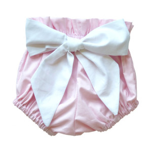 High Waist Bloomer | Light Pink with White Bow