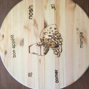 Round Natural Pine Cutting Board