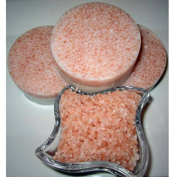 3 Pink Himalayan Salt Soap Bars, Free Shipping, Domestic Only, Goats Milk Soap