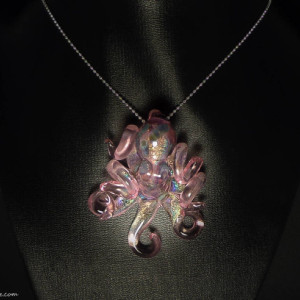 The Serum  Kracken Collectible Wearable  Boro Glass Octopus Necklace / Sculpture Made to Order