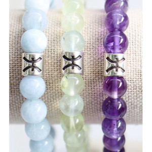 Zodiac Gemstone Bracelet Set - PISCES
