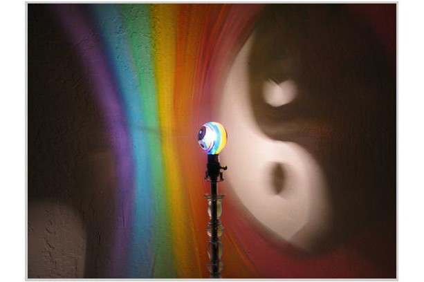 Hand-Painted Yin/Yang Rainbow Mood-Light Bulb 
