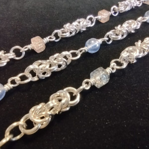 Custom Handwoven Byzantine Chain Maille Bracelet