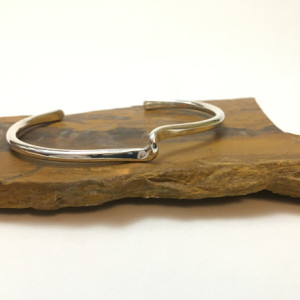 Forged Loop Silver Bracelet-Size 7 to 7.25