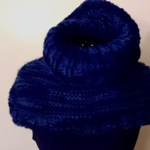 Custom Made Hooded Shawl, Knitted Snood
