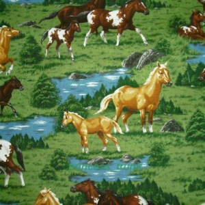 NEW Handmade Horses/Ponies in Meadow Green Dress Custom Sz 12M-14Yrs