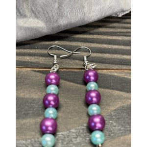 Purple & Aqua earrings 