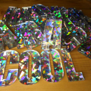 Holographic letters,laser cut letters,acrylic letters