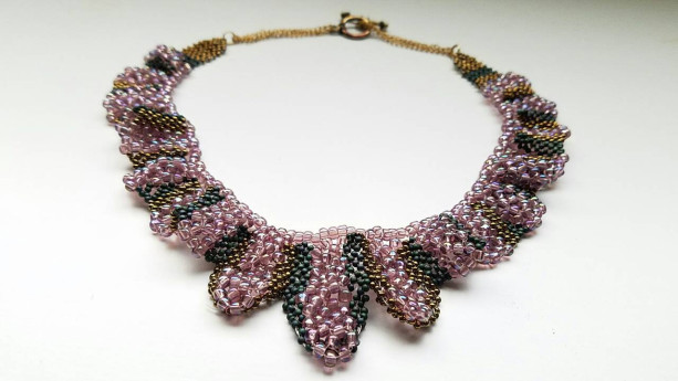 Elegant Hand-Woven Beaded Necklace