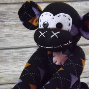 Sock monkey : Jane ~ The original handmade plush animal made by Chiki Monkeys