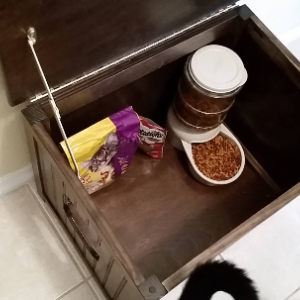 Small, Odor Free, Custom, Hand Made in USA, Wood Cat Litter Box Chest. No Assembly Needed. Not MDF