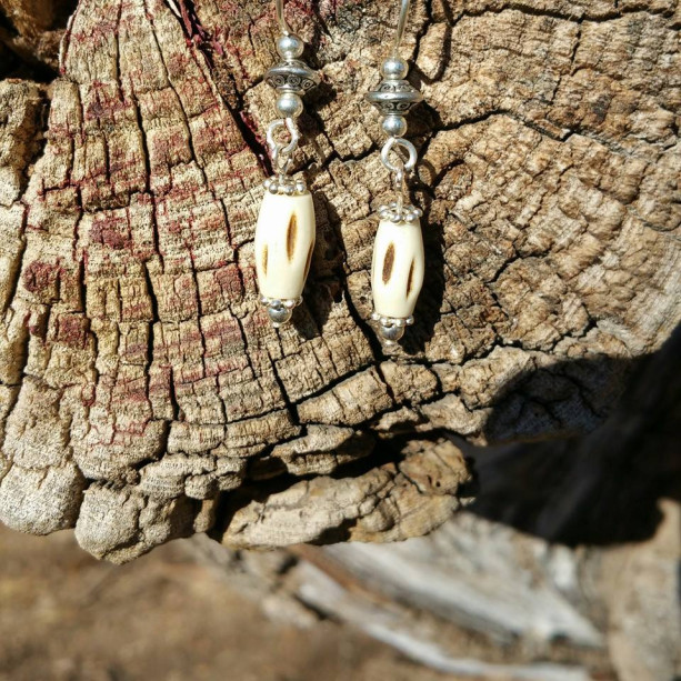 Bone Bead earrings