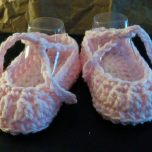 Baby Booties - Ballet Slippers - Pink