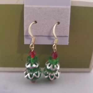 Christmas tree earrings 