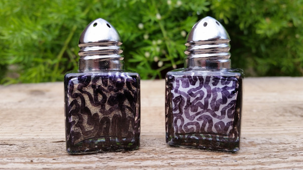 Salt and Pepper Shakers with Hand-Drawn “Single Line Design”
