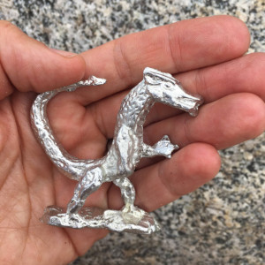 Dragon pewter figurine, hand cast