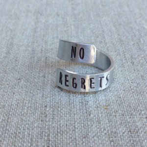 NO REGRETS Sterling Silver Wrap Ring