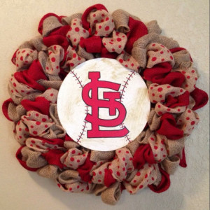 St. Louis Cardinals burlap wreath