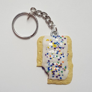Polymer Clay Pop Tart Keychain, Miniature food, realistic food