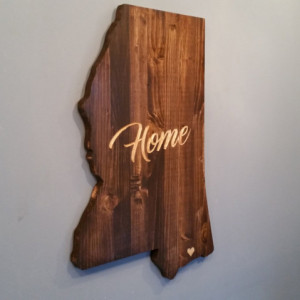 Rustic Mississippi State Sign