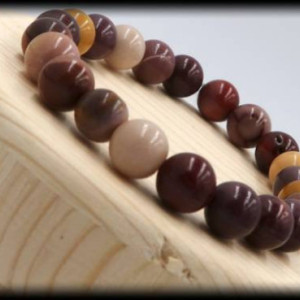 Mookaite Solid Gemstone Bracelet for Anxiety and Insomnia